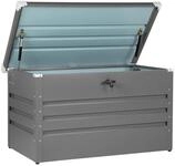 Beliani Metall-Gartentruhe 300 l grau Kissenbox Auflagenbox f&uuml;r die Terrasse
