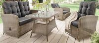 Destiny Loungegruppe Merano Vintage Grau Vario Loungeset Sofaset Lounge M&ouml;belset