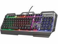 Trust Gaming GXT 856 Torac Metallene LED Gaming Tastatur, Deutsches...