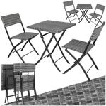 tectake&reg; Rattan Balkon oder Garten Bistro M&ouml;bel Set, Sitzgruppe mit 2...