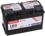 Accurat Impuls I80 AGM Autobatterie - 12V, 80Ah, 800A, zyklenfest, wartungsfrei, 30%
