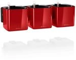 LECHUZA Cube Glossy Green Wall Home Kit Scarlet rot highgloss 13525