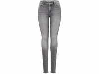 ONLY NOS Damen Onlblush Mid Sk ANK Raw JNS Rea0918 Noos Skinny Jeans, Grau (Grey