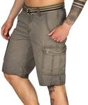 Timezone Herren Loose MaguireTZ Cargo incl. Belt Shorts, Braun (Washed Sand 6075),