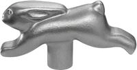 STAUB Knauf Kaninchen, 7 x 2 x 4 cm, Edelstahl, F&uuml;r Br&auml;ter mit Durchmesser 18-41