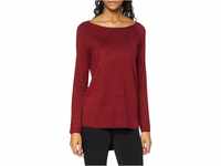 ONLY Damen Onlmila Lacy L/S Long Pullover Knt Noos, Sun-dried Tomatow Melange, S