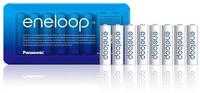 Panasonic eneloop, Ready-to-Use NI-MH Akku, AA Mignon, 8er Pack, Storage Case, min.