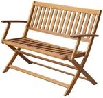 vidaXL Akazienholz Massiv Gartenbank 120cm Bank Holzbank Parkbank Klappbank