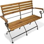 vidaXL Akazienholz Massiv Gartenbank Klappbar Parkbank Holzbank Garten Sitzbank...