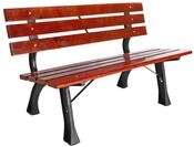 LINDER EXCLUSIV Stabile Parkbank Holz Eisen Gartenbank Bank Sitzbank 120 x 56 x 70 cm