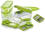 Genius Nicer Dicer Smart Gem&uuml;seschneider, 14-tlg., Kiwi | Edelstahlklingen, 2 mm