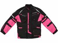 Modeka Tourex II Kinder Motorrad Textiljacke Schwarz/Pink 128