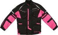 Modeka Tourex II Kinder Motorrad Textiljacke, schwarz/pink, 128