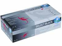 Unigloves Select Pack of 100 Black Latex Gloves Black Size L