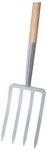 Ideal Spatengabel mit 4 Zinken/T-Stiel in Silber, Silber/Beige, 16.5 x 4 x 116.5 cm