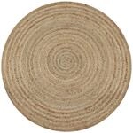 vidaXL Teppich Handgefertigt Jute Geflochten 150cm Rund Wohnzimmerteppich