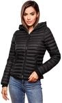 Navahoo Damen &Uuml;bergangs Stepp Jacke mit Kapuze B348 [B348-Kimuk-Schwarz-Gr.S]