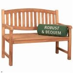 MR. DEKO Gartenbank wetterfest Bradford Sitzbank Teak Holz 120x57x94cm | Balko...