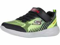 Skechers GO Run 600 BAXTUX Sneaker, Yellow & Black Mesh/Black Synthetic/Red Tri, 32