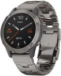 Garmin Fenix 6 Saphir Smartwatch Grau/Titan 010-02158-23