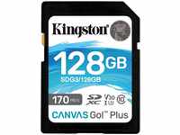 Kingston SDG3/128GB SD Speicherkarte ( 128GB SDXC Canvas Go Plus 170R C10 UHS-I U3
