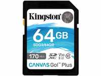 Kingston SDG3/64GB SD Speicherkarte ( 64GB SDXC Canvas Go Plus 170R C10 UHS-I U3 V30