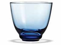 Holmegaard Wasserglas 35 cl Flow aus mundgeblasenem Glas für Getränke, blau
