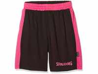 Spalding Jungen Essential Reversible Shorts, Mehrfarbig (Schwarz/Pink), 164