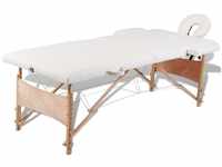 vidaXL Massagetisch Massagebank Liege Kosmetik Therapieliege 2 Zonen mit Tasche