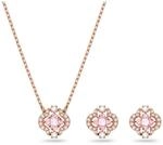 Swarovski Una Set, Gl&uuml;cksklee, Rosa, Ros&eacute;gold-Legierungsschicht