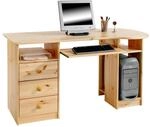 IDIMEX Schreibtisch BOB Computertisch PC-Schreibtisch, Kiefer massiv Natur lackiert
