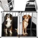 tectake&reg; Hundebox tra"pez"f&ouml;r"mig Auto oder Hundebox f&uuml;r Zuhause, Aluminium