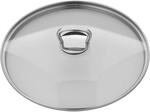 WMF Pfannen- Topfdeckel 24 cm, Glasdeckel mit eckigem Metallgriff, Deckel f&uuml;r T&ouml;pfe
