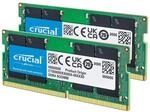 Crucial DDR4 RAM 64GB Kit (2x32GB) 3200MHz SODIMM CL22, Arbeitsspeicher f&uuml;r