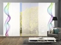 HOME WOHNIDEEN Komplett-Fenster-Schiebevorhang Alberta, 6-er Set, 245x60 cm