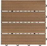 Home Deluxe - WPC Klickfliese BAVARO - Teak - 9 m&sup2; - 11 Fliesen &aacute; 30 x 30 cm I