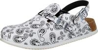 BIRKENSTOCK Damen Clogs Kay SL Birko-Flor schmal 42 EU Schmal schwarz Wei&szlig;