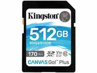 Kingston SDG3/512GB SD Speicherkarte ( 512GB SDXC Canvas Go Plus 170R C10 UHS-I U3