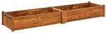 vidaXL Akazienholz Hochbeet 200x50x25 cm Pflanzkasten Blumenkasten Gem&uuml;sebeet