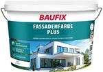BAUFIX Fassadenfarbe Plus weiss, seidenmatt, 10 Liter, Au&szlig;enwand Farbe, f&uuml;r...