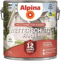 Alpina Holz-Wetterschutz-Farben &ndash; Wei&szlig;, deckend &ndash; bis zu 12 Jahre Schutz vor