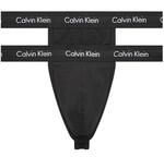 Calvin Klein Herren 2er Pack Strings Baumwolle mit Stretch, Schwarz (Black), XL