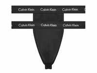 Calvin Klein Herren 2er Pack Strings Baumwolle mit Stretch, Schwarz (Black), XL