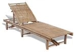 vidaXL Sonnenliege Bambus Gartenliege Pool Liegestuhl Relaxliege Strandliege