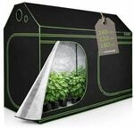 HIGHWERK Growzelt 240 x 120 x 180 cm | MyHomeGrow Grow Tent, Grau | Indoor Grow...