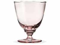 Holmegaard Glas mit Fuß 35 cl Flow aus mundgeblasenem Glas für Getränke, rosa