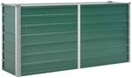 vidaXL Hochbeet Stahl 160x40x77cm Gr&uuml;n Pflanzkasten Blumenkasten Gem&uuml;sebeet