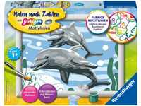 Ravensburger Malen nach Zahlen 28468 - Freundliche Delfine - für Kinder ab 7 Jahren