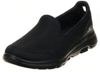 Skechers Damen Go Walk 5 Trainers, Black Textile/Trim, 40 EU