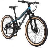 BIKESTAR Alu Mountainbike Jugendfahrrad 24 Zoll ab 9-14 Jahre Hardtail | 21 Gang